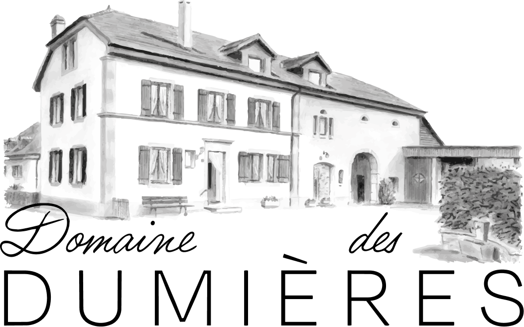 Logo version blanche du Domaine de Dumières