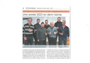 Article de presse sur l'assemblée des vignerons des Côtes de l'Orbe avec Olivier Chautems et les membres du comité.